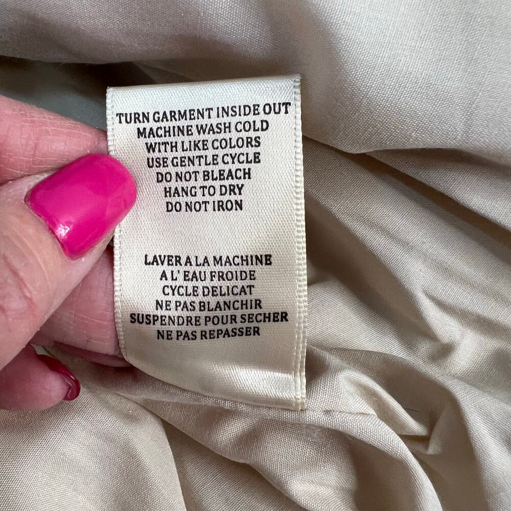 Blank NYC Size XL Faux Fur Trim Snap Front Quilted Puffer Jacket Cream Cozy NWT - Picture 14 of 16